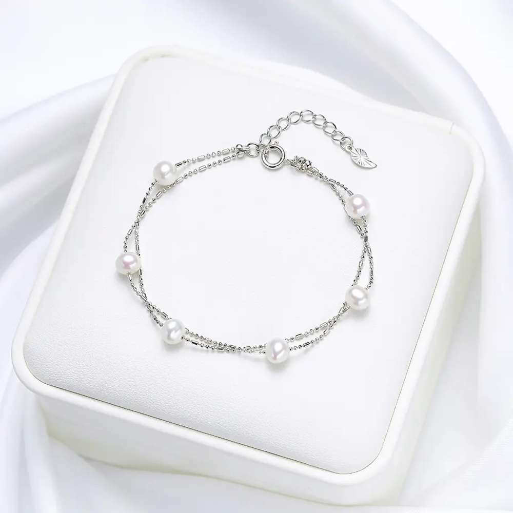 Freshwater Pearl Layering Bracelet - Minimal handmade jewelry
